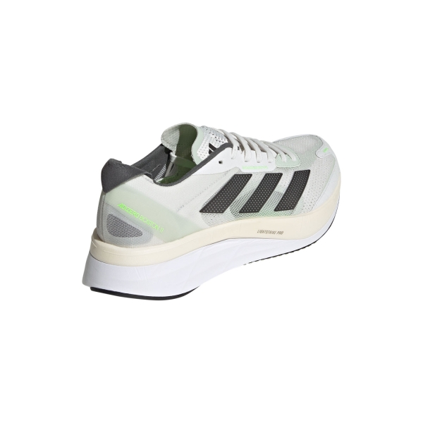 adidas Adizero Boston 11 - Crystal White/Night Metallic/Linen Green