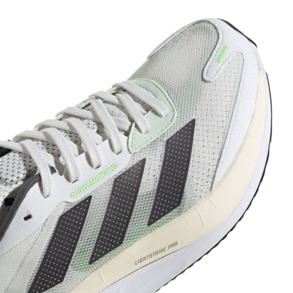 adidas Adizero Boston 11 - Crystal White/Night Metallic/Linen Green