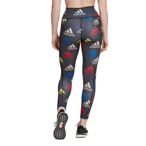 adidas Brand Love 7/8 Tights - Black/Impact Yellow
