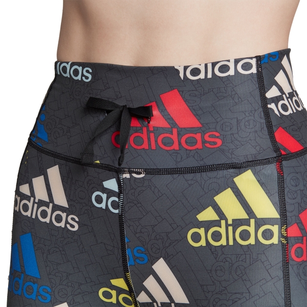 adidas Brand Love 7/8 Tights - Black/Impact Yellow