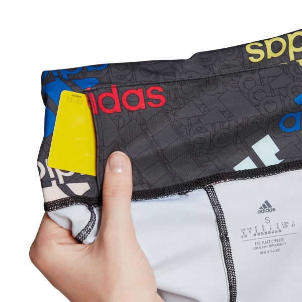adidas Brand Love 7/8 Tights - Black/Impact Yellow