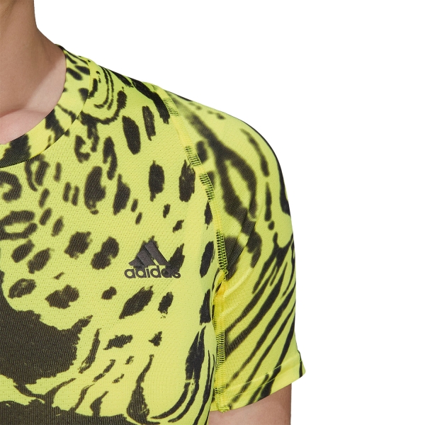 adidas Fast Printed T-Shirt - Beam Yellow/Black