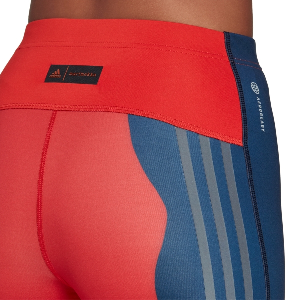 adidas x Marimekko Rise 3 Stripes Tights - Lush Red