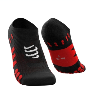 Running Socks Compressport 3D Dots Socks  Black/Red XU00045B906