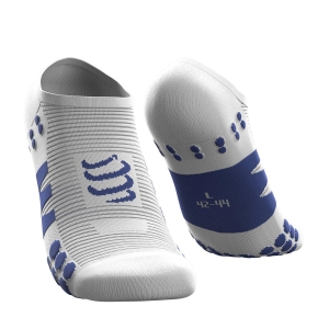 Running Socks Compressport 3D Dots Socks  White/Blue XU00045B002