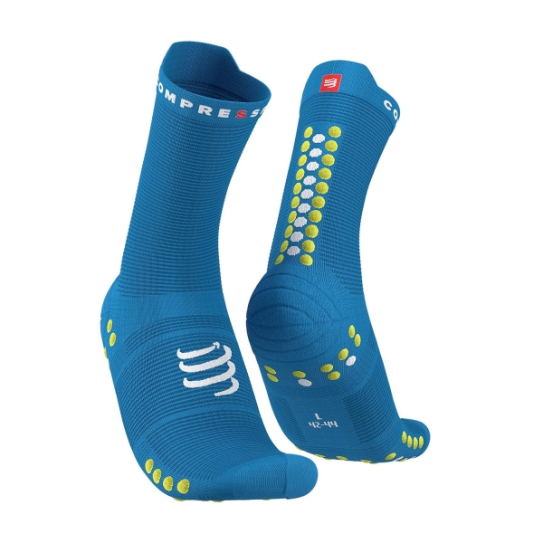 Running Socks Compressport Pro Racing V4.0 Socks  Hawaiian/Primerose XU00046B530