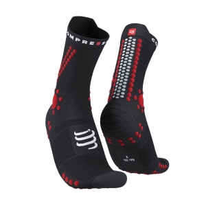 Running Socks Compressport Pro Racing V4.0 Trail Socks  Black/Red XU00048B906