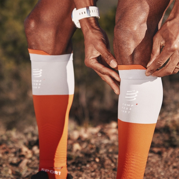 Compressport R2V2 Compression Calf Sleeves - Orangeade