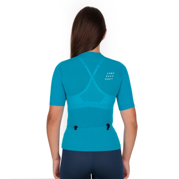 Compressport Trail Postural Camiseta - Enamel/Paradise Green