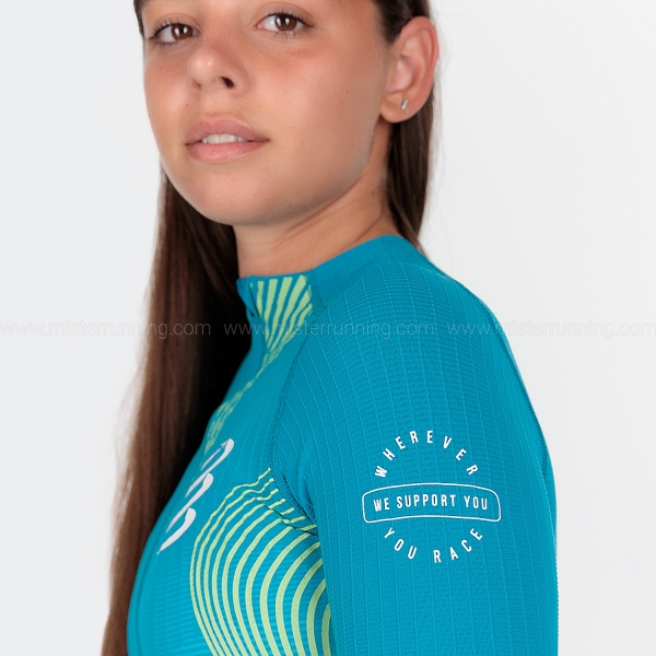 Compressport Trail Postural Camiseta - Enamel/Paradise Green