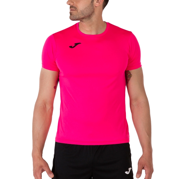 Camisetas Running Hombre Joma Record II Camiseta  Fluor Pink 102227.030