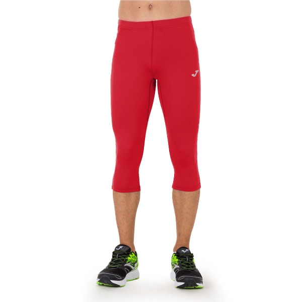 Pantaloni e Tights Running Uomo Joma Record Logo 3/4 Tights  Red 100089.600