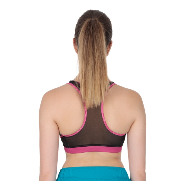 Mizuno Alpha Graphic Logo Sports Bra - Pink Peacock
