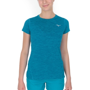 Women's Running T-Shirts Mizuno Impulse Core TShirt  Algiers Blue J2GA772120