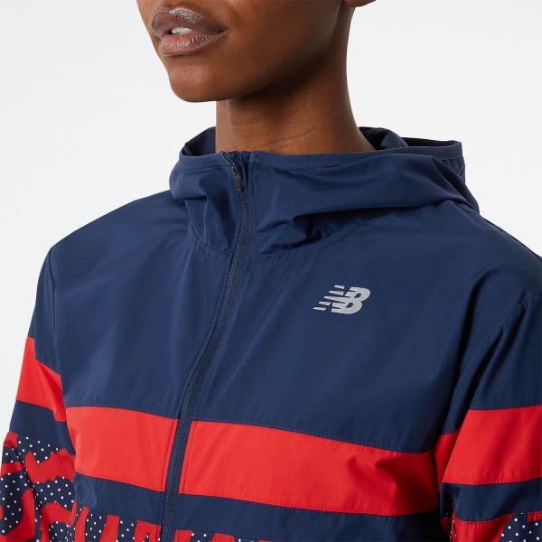 New Balance Printed Accelerate Jacket - True Red