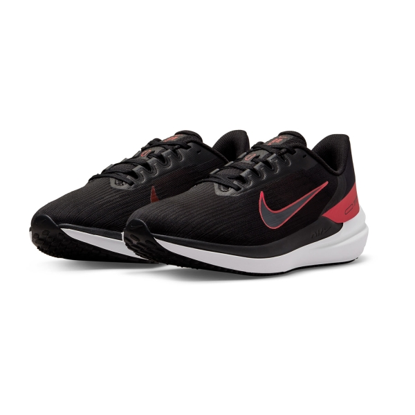 Nike Air Winflo 9 - Black/University Red/Dark Smoke Grey