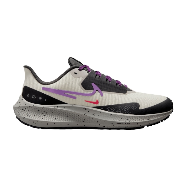 Women's Neutral Running Shoes Nike Air Zoom Pegasus 39 Shield  Light Bone/Vivid Purple/Cobblestone DO7626003