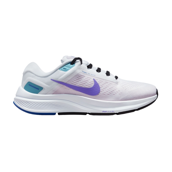 Woman's Structured Running Shoes Nike Air Zoom Structure 24  White/Psychic Purple/Barely Grape DA8570105