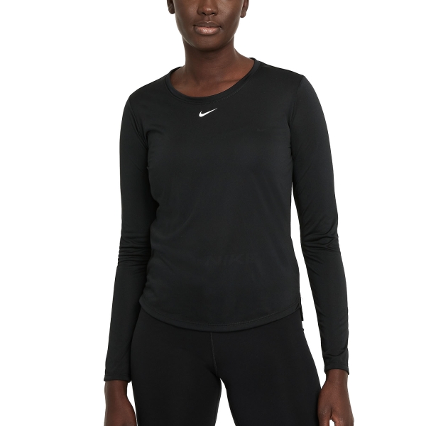 Women's Fitness & Training Shirt and Hoodie Nike Nike DriFIT One Shirt  Black/White  Black/White 