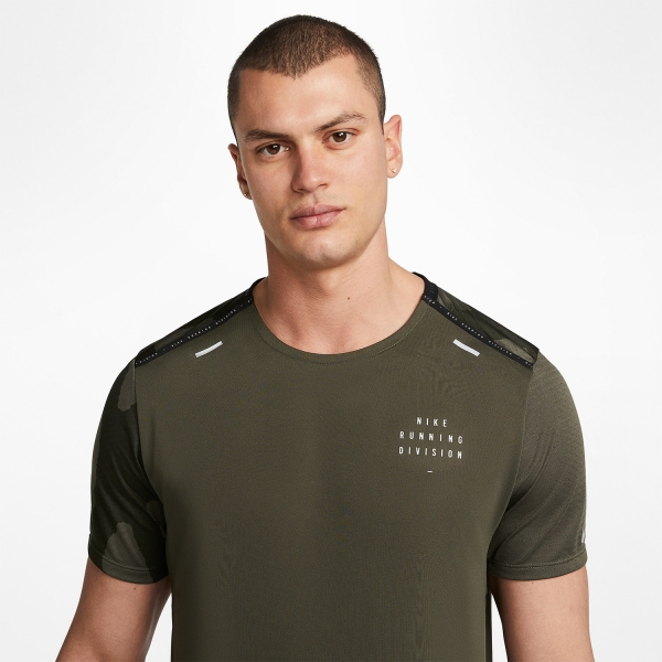 Nike Dri-FIT Run Division Rise 365 T-Shirt - Cargo Khaki/Reflective Silver
