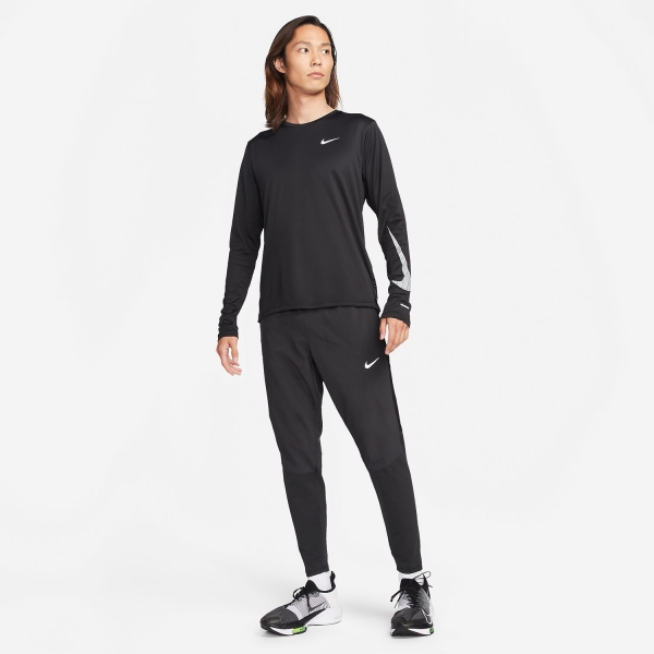 Nike Dri-FIT Run Division Miler Shirt - Black/Reflective Silver