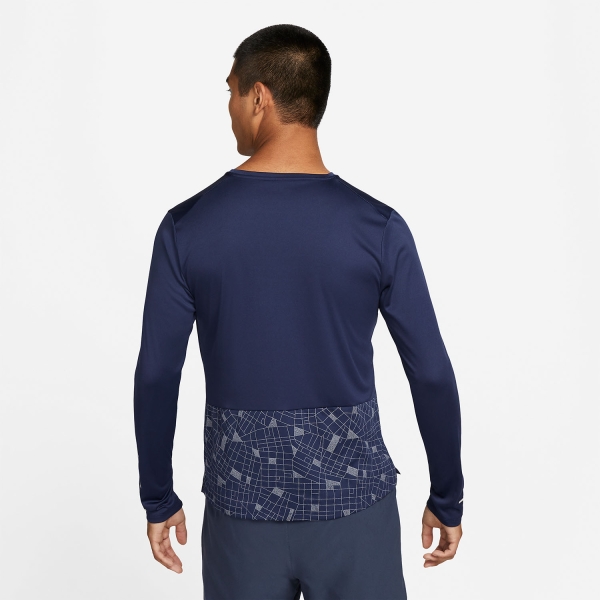 Nike Dri-FIT Run Division Miler Shirt - Midnight Navy/Reflective Silver