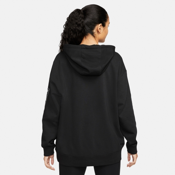 Nike Pro Dri-FIT Get Fit Hoodie - Black/White/Dark Smoke Grey