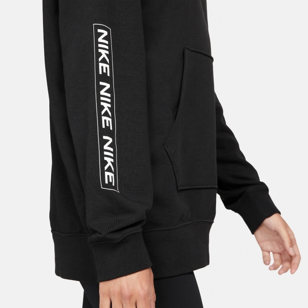 Nike Pro Dri-FIT Get Fit Hoodie - Black/White/Dark Smoke Grey