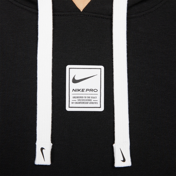 Nike Pro Dri-FIT Get Fit Hoodie - Black/White/Dark Smoke Grey