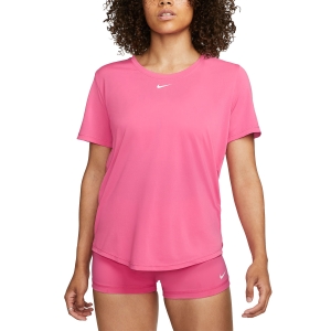 Women's Fitness & Training T-Shirt Nike One DriFIT Logo TShirt  Pinksicle/White DD0638684