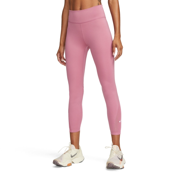 Pants e Tights Fitness e Training Donna Nike One Mid Rise 7/8 Tights  Desert Berry/White DD0249667