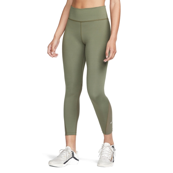 Women's Fitness & Training Pants and Tights Nike One Mid Rise 7/8 Tights  Medium Olive/White DD0249223