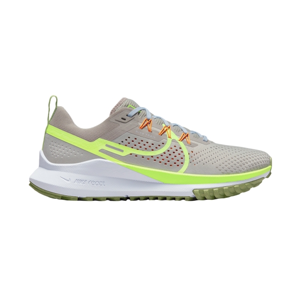 Men's Trail Running Shoes Nike React Pegasus Trail 4  Light Iron Ore/Volt/Cobblestone DJ6158002
