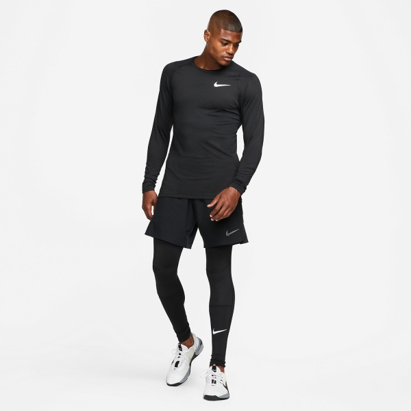 Nike Pro Swoosh Crew Camisa - Black/White