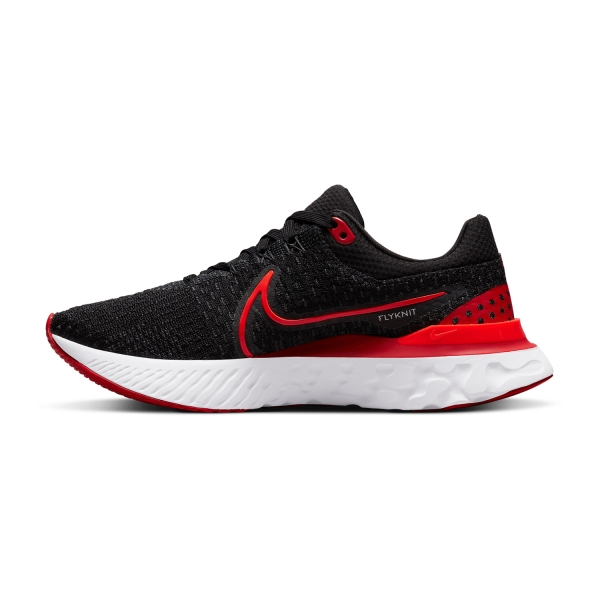 Nike React Infinity Run Flyknit 3 - Black/Bright Crimson/University Red