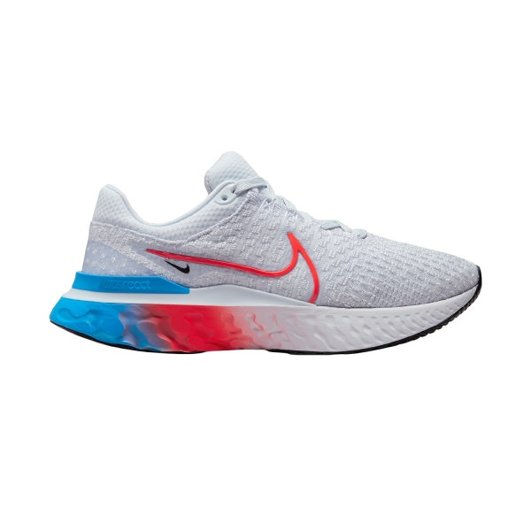 Women's Neutral Running Shoes Nike Nike React Infinity Run Flyknit 3  Football Grey/Bright Crimson/Black  Football Grey/Bright Crimson/Black 