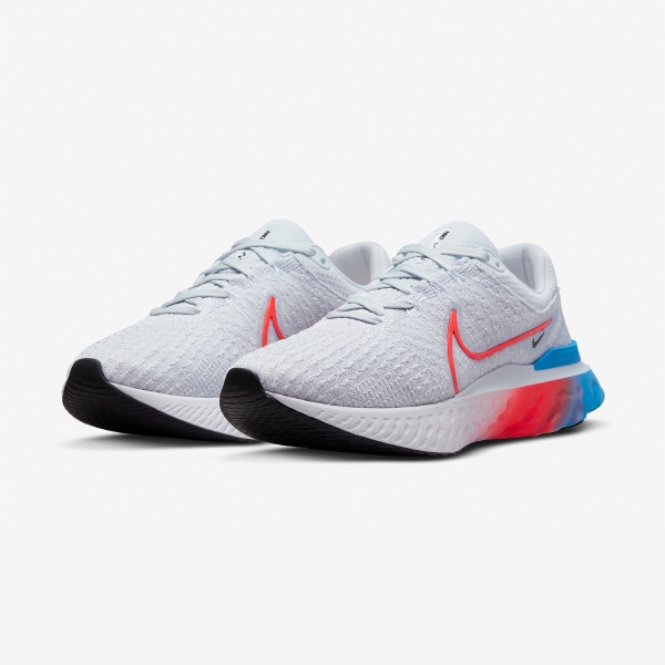 Nike React Infinity Run Flyknit 3 - Football Grey/Bright Crimson/Black