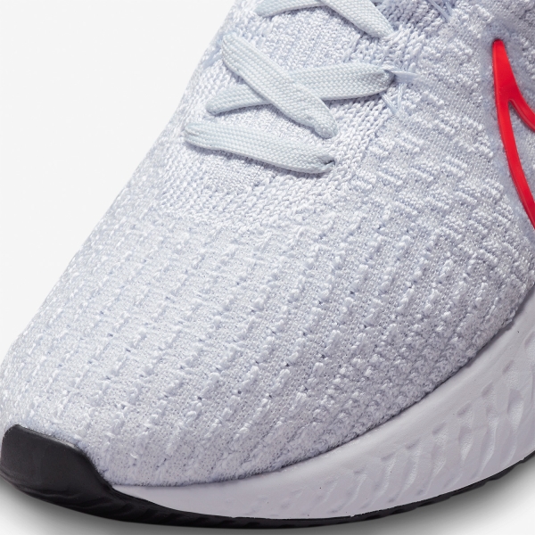 Nike React Infinity Run Flyknit 3 - Football Grey/Bright Crimson/Black