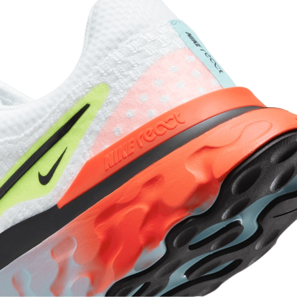 Nike React Infinity Run Flyknit 3 - White/Black/Volt/Bright Crimson