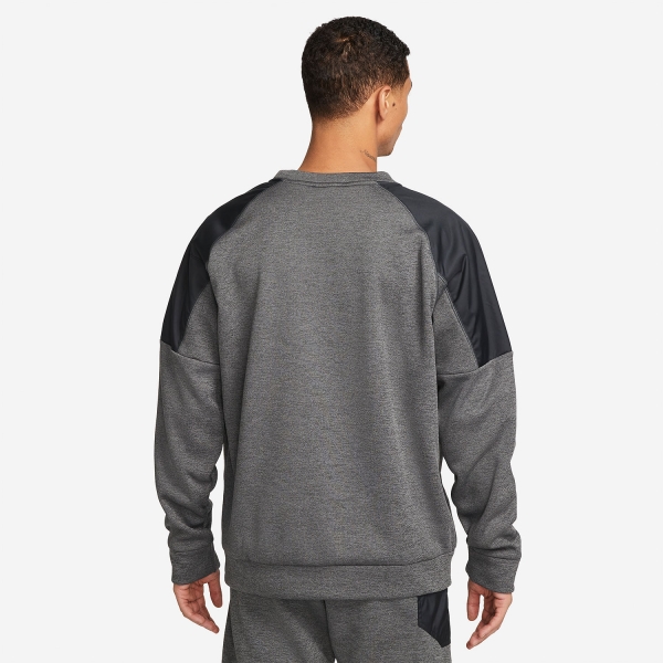 Nike Therma-FIT Novelty Crew Sudadera - Charcoal Heathr/Black