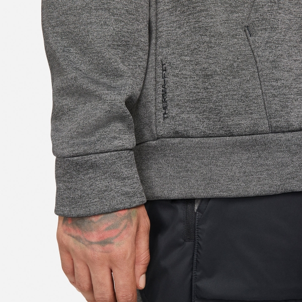 Nike Therma-FIT Novelty Crew Sudadera - Charcoal Heathr/Black