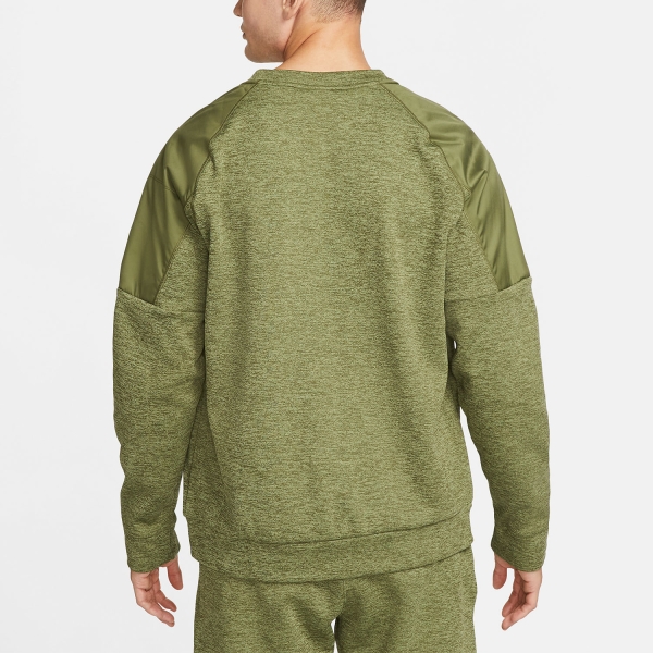 Nike Therma-FIT Novelty Crew Felpa - Rough Green/Heather/Black