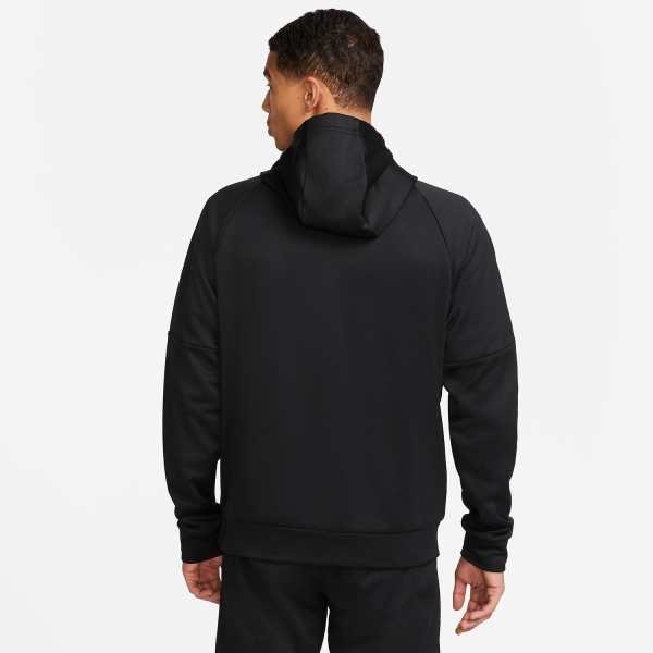 Nike Therma-FIT Swoosh Sudadera - Black/Charcoal Heathr/White