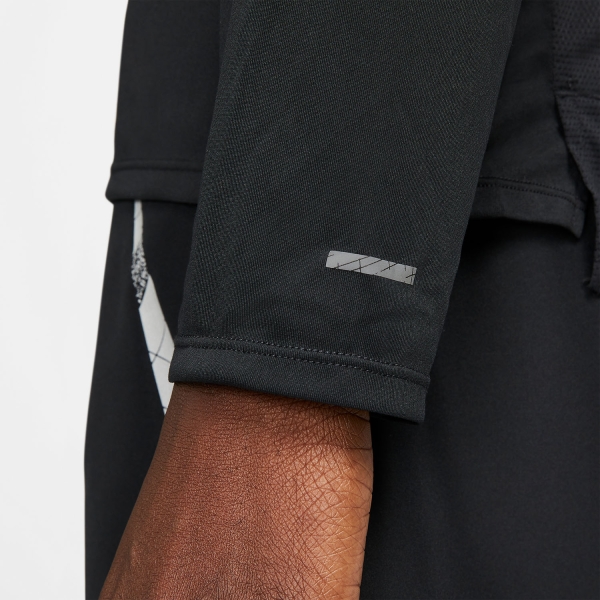 Nike Run Division Rise 365 Shirt - Black/Reflective Silver