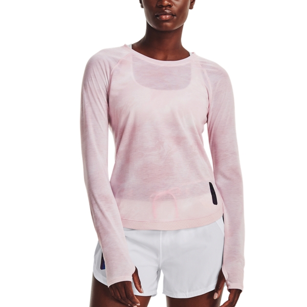 Maglia Running Donna Under Armour Anywhere Streaker Maglia  Prime Pink/Reflective 13743400647