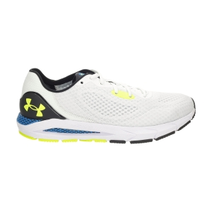 Men's Neutral Running Shoes Under Armour HOVR Sonic 5  White/High Vis Yellow 30248980100