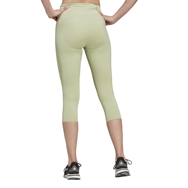adidas Own The Run 3/4 Logo Tights - Magic Lime
