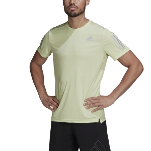 Camisetas Running Hombre adidas Own The Run Camiseta  Almost Lime/Reflective Silver HB7441