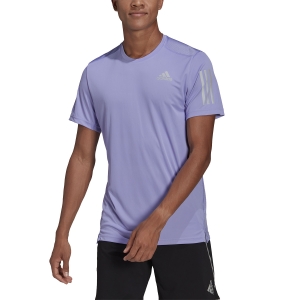 Camisetas Running Hombre adidas Own The Run Camiseta  Light Purple/Reflective Silver HB7440