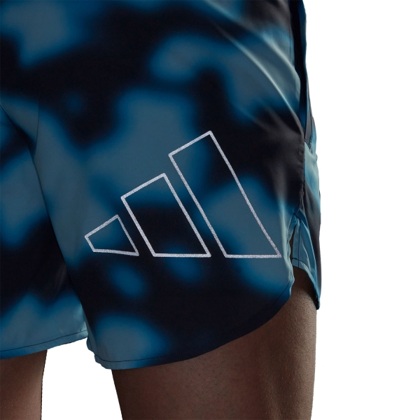 adidas Run Icons 5in Shorts - Multicolor/Almost Blue/Legend Ink
